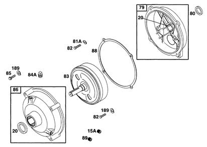 Gear Reducer Assembly Diagram and Parts List for 171432-0301-XX  Briggs and Stratton Engine